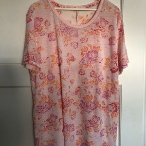 Free People floral pink shirt